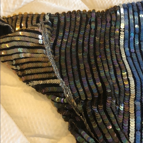 70’s vintage all sequin striped top! Hippie chic L - Picture 7 of 8